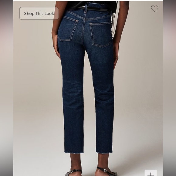 J Crew Mid Rise Cropped Kickout Jeans 2003 Super Stretch Basil Penny Wash 27 NWT - Picture 2 of 11